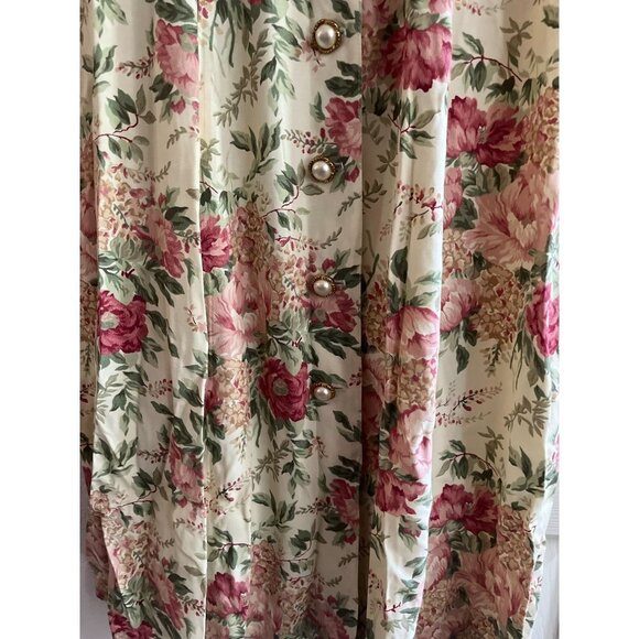 Vintage Atina by Karon Crosby Floral Dress Womens 12 Maxi Fit Flare Cottage Core - Picture 8 of 12